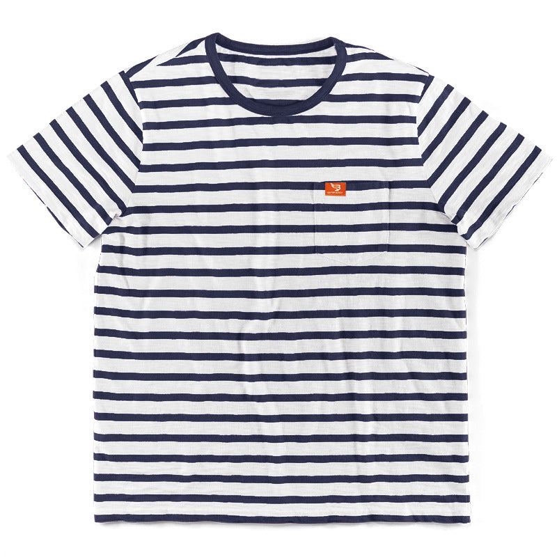 A striped short-sleeved T-shirt