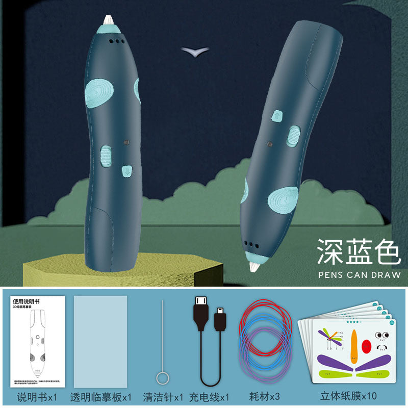 A 3D Bulid-in battery children DIY printing pen USB charging use