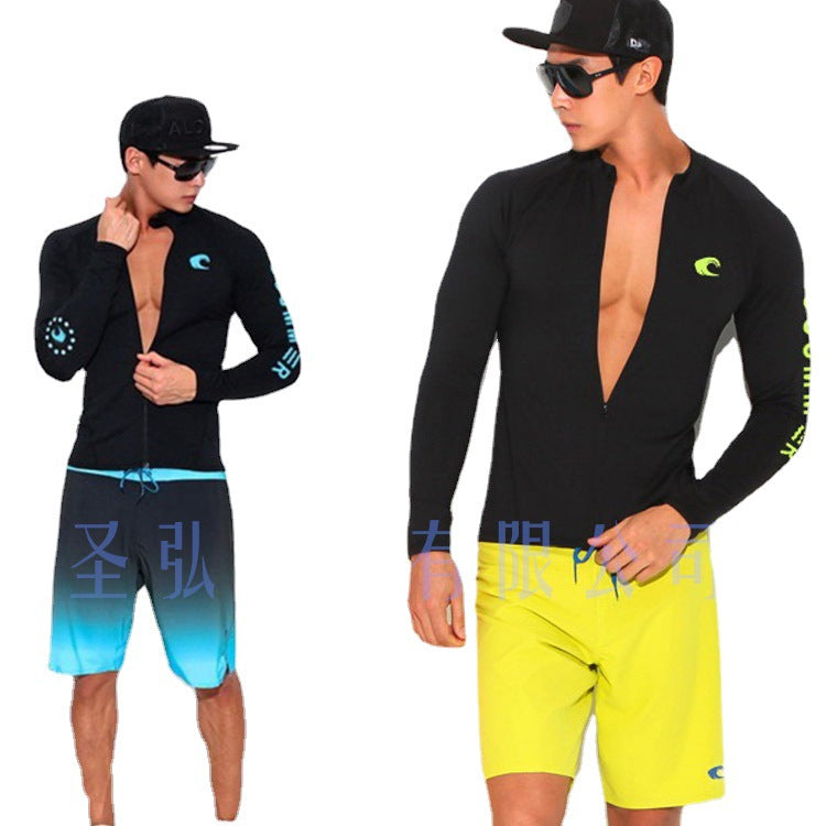 A top, pants, wetsuit