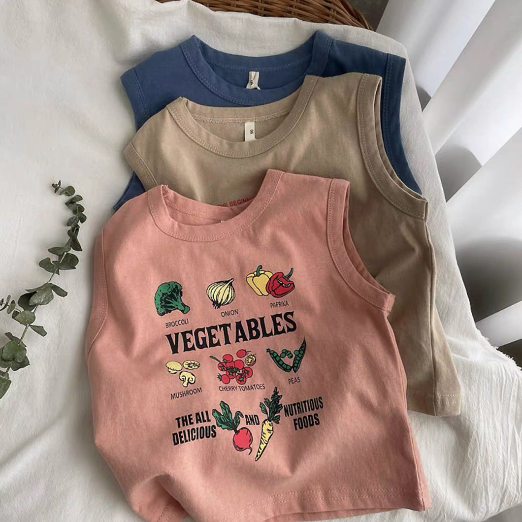A children's pure cotton vest summer thin - Mixbatch
