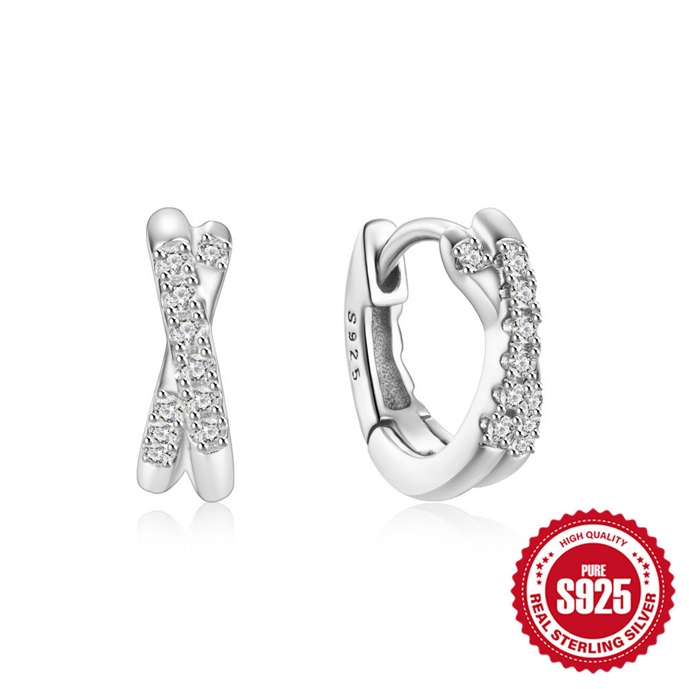 A S925 Sterling Silver Earrings Zircon