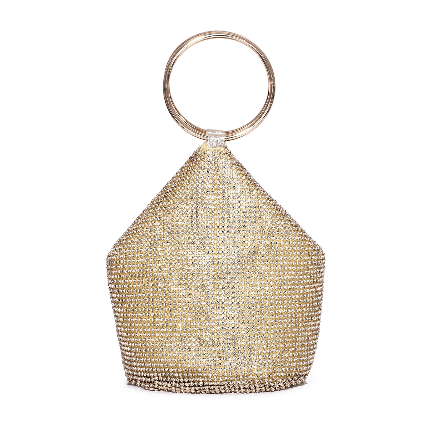 A new cross-border diamond-encrusted dinner bag, portable vegetable basket, rhinestone evening bag,