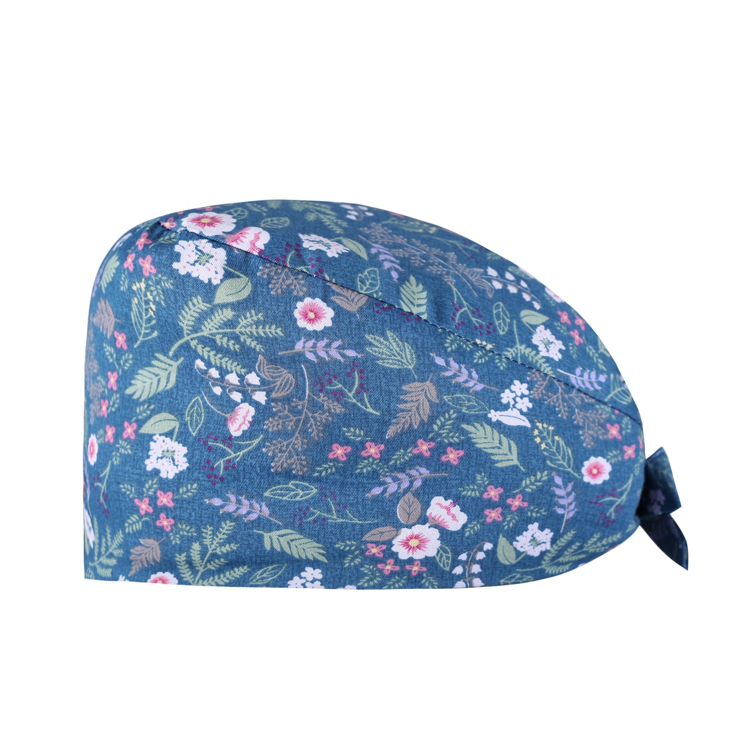 A Surgical cap Printed cap Pure cotton female nurse Baotou Fluffy cap Adjustable Baotou cap Female confinement