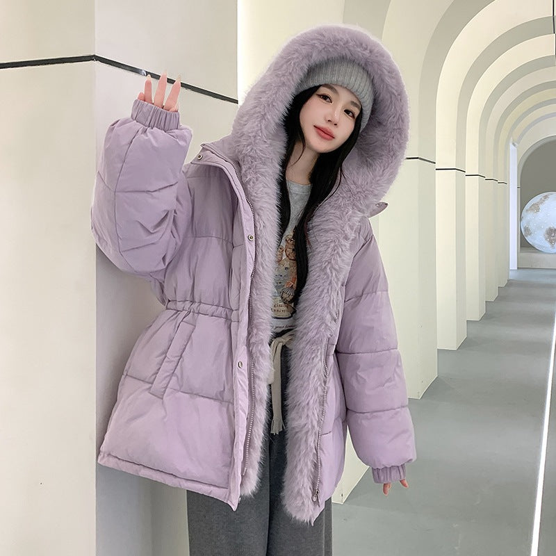 A Fleece-Lined Thickened Warm Jacket