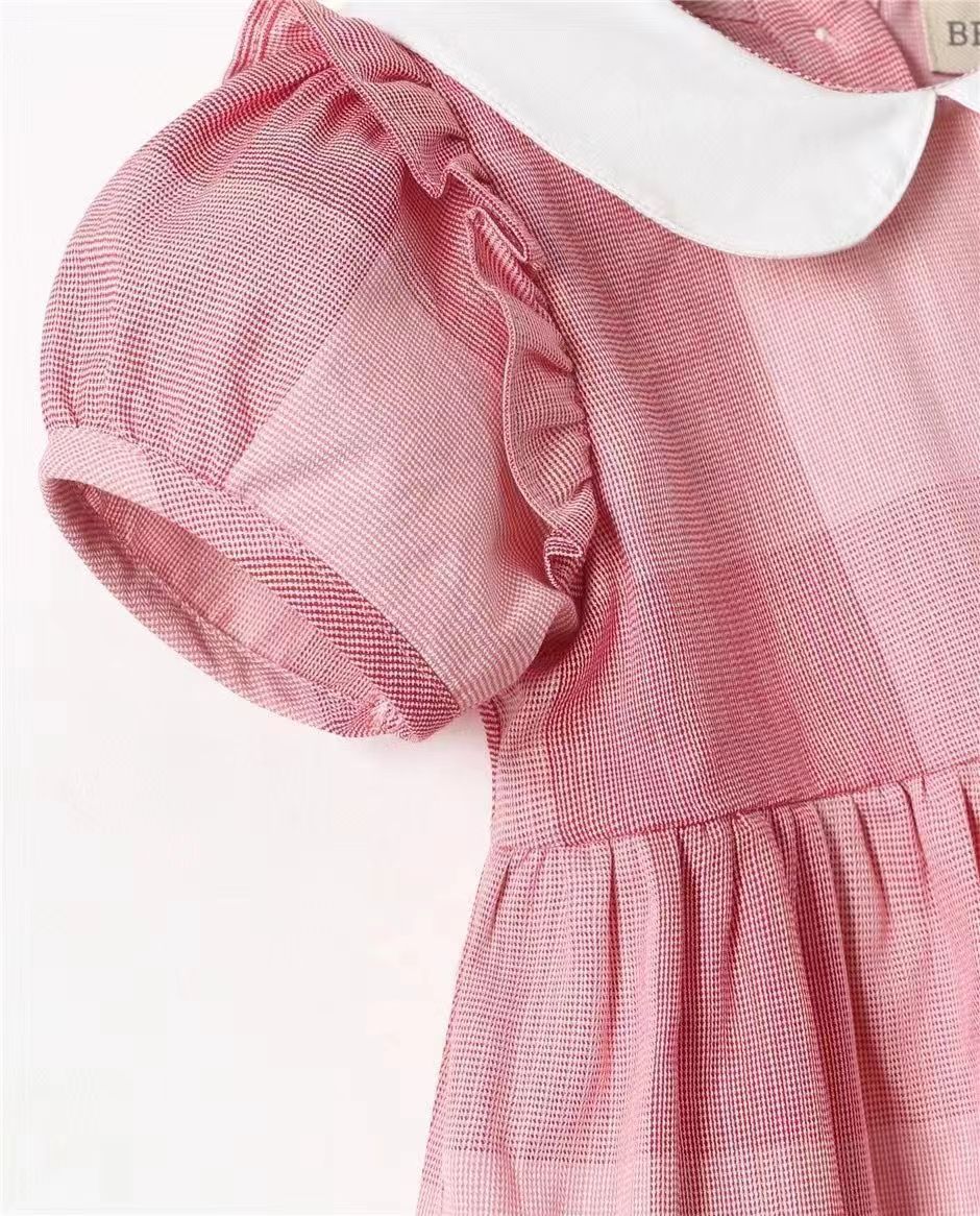 A summer new doll collar baby skirt medium children fashion foreign style girl princess skirt - Mixbatch