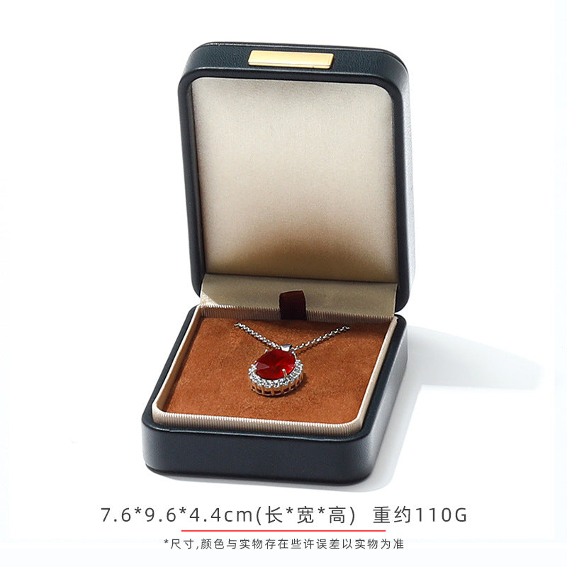 A Arched Leather Ring Jewelry Box