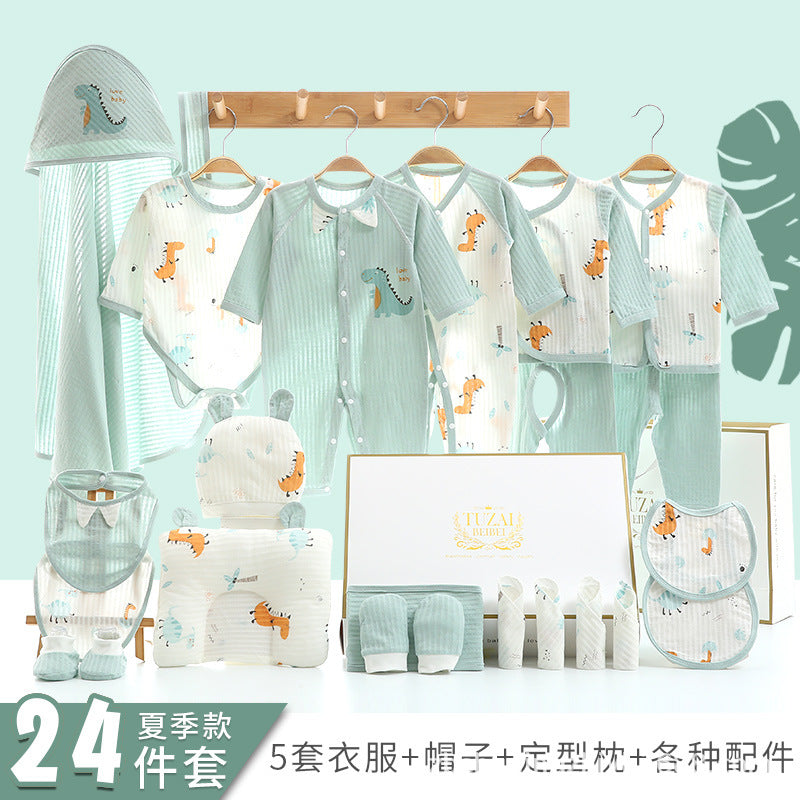 A-1 Newborn spring and summer gift box Baby thin clothes Newborn full moon baby set Birth products Daquan set - Mixbatch