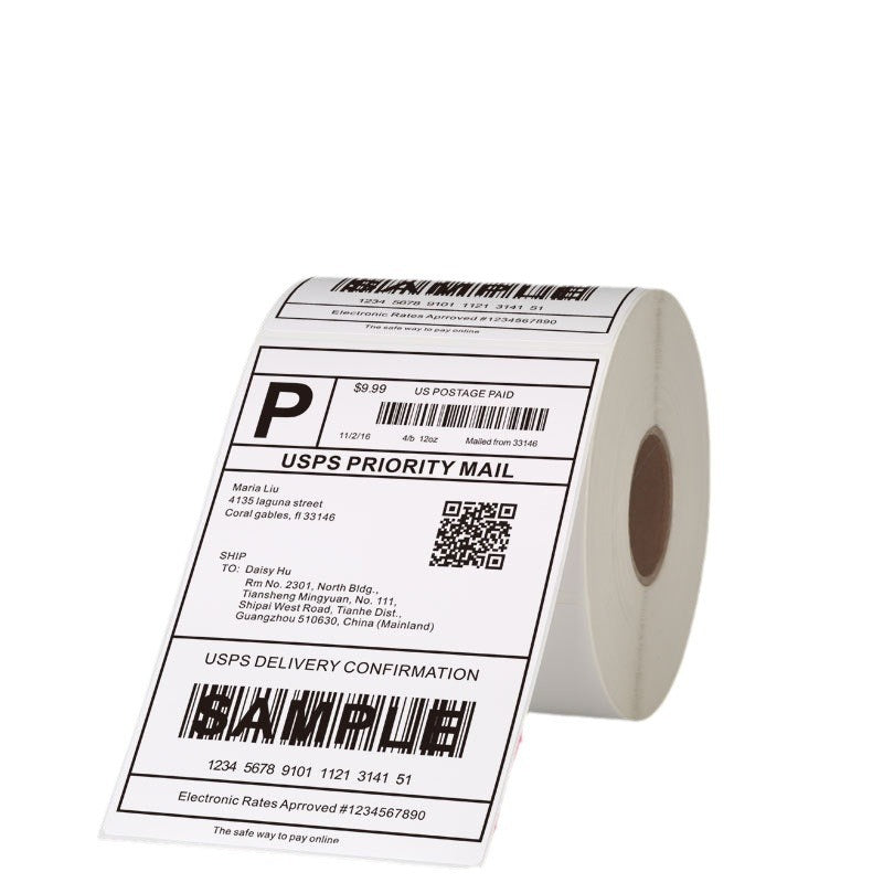 A water proof /oil proof/frction resistant thermal label paper self-adhesive barcode printing paper blank supermarket food weighing paper price barcode sticker