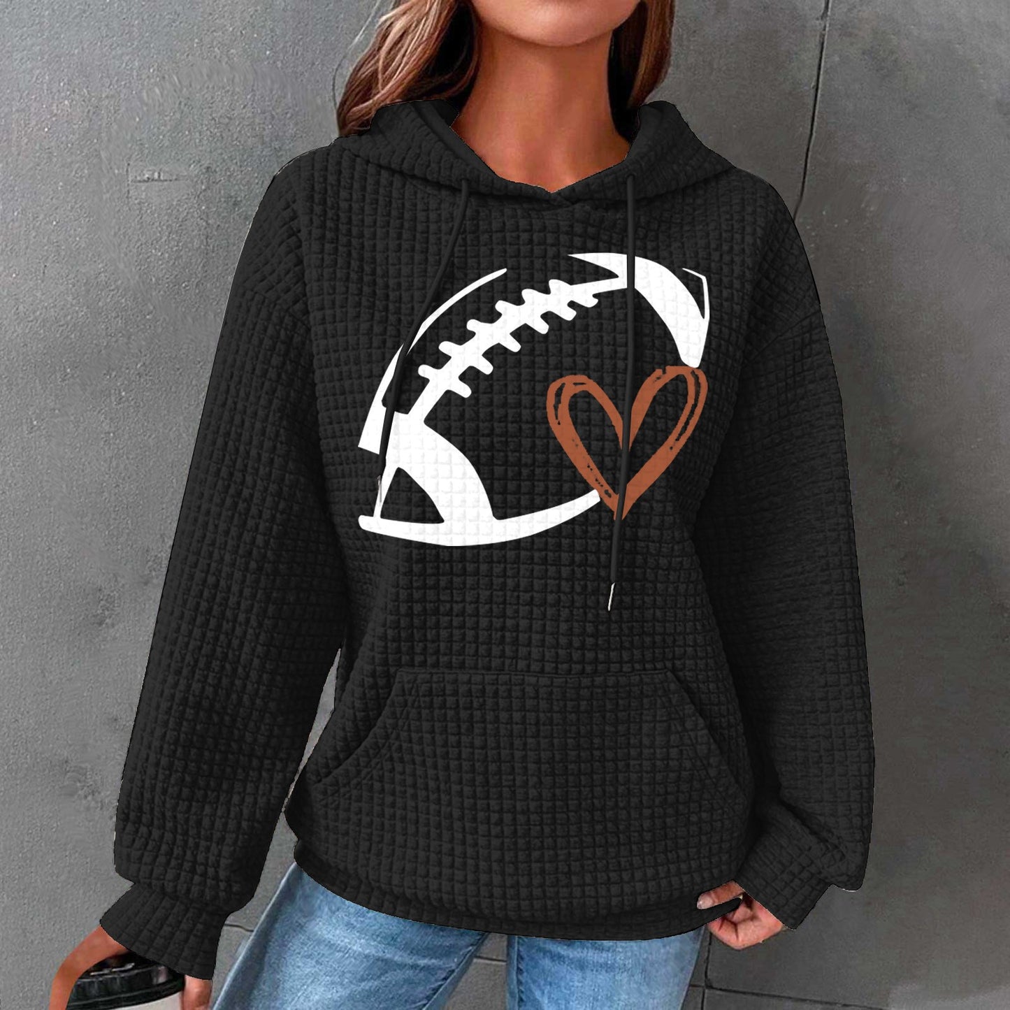 A printed sweater