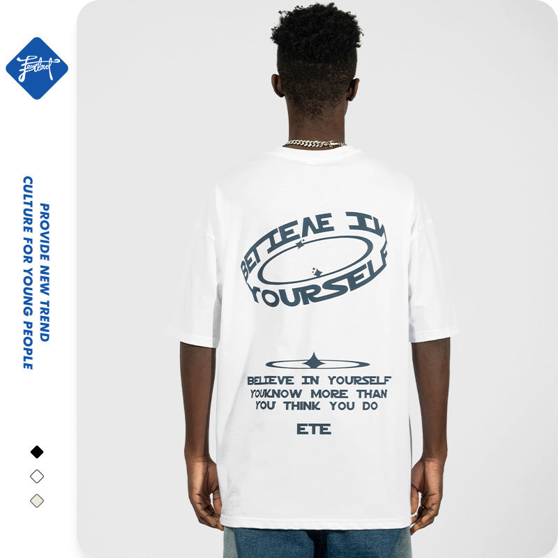A men's T-shirt top