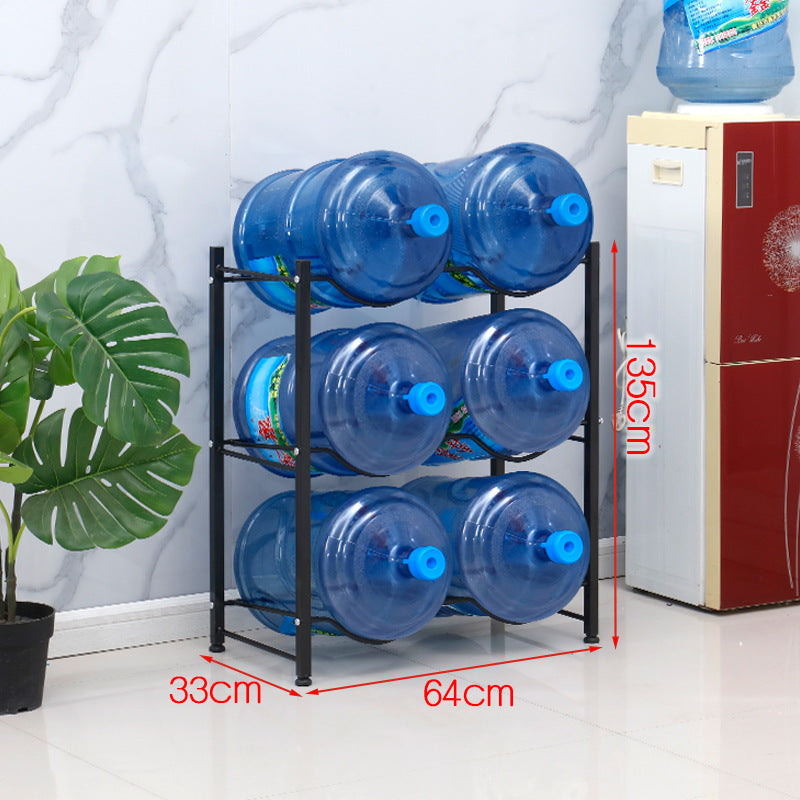 رف دلو بثلاث طبقات، صف واحد وصفين، لوضع دلو موزع المياه