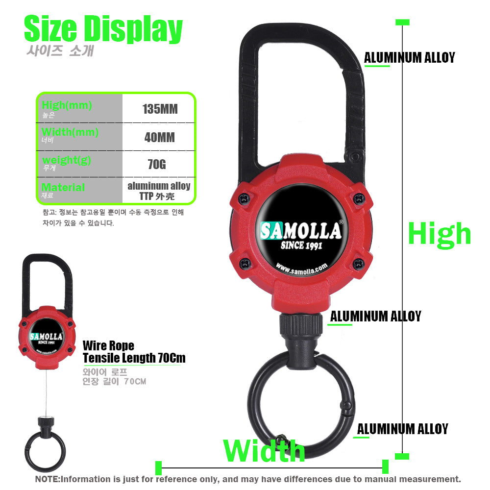 A Durable Zinc Alloy Magnetic Key Holder – Anti-lost Retractable Design