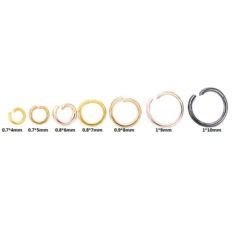A DIY jewelry material link ring 4 colors environmentally friendly DIY jewelry accessories C ring, open ring V124