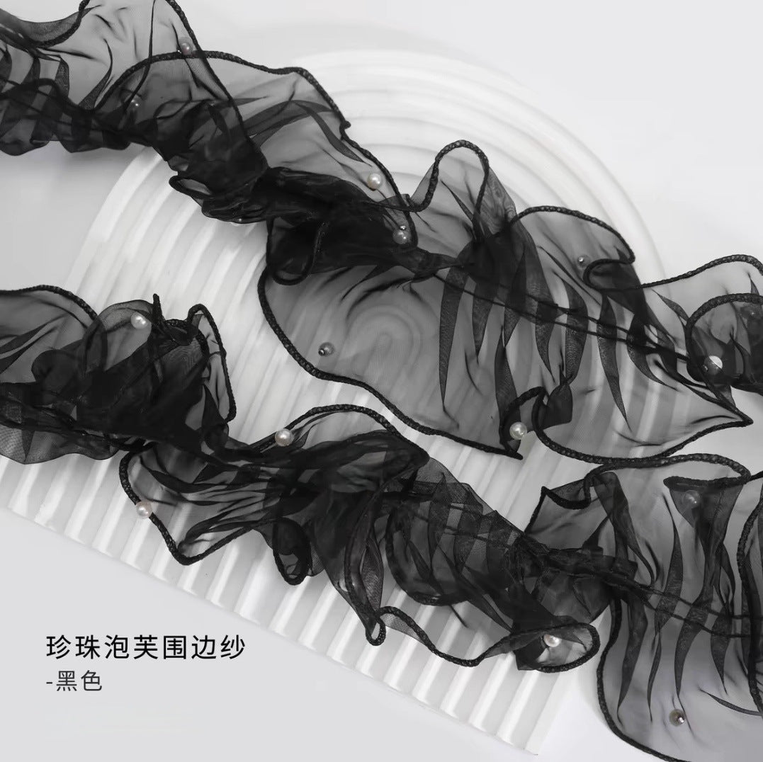 A wholesale 11CM beaded Feixian yarn welt Lolita Eugen yarn lace small fragrant wind hemming yarn clothing accessories - Mixbatch