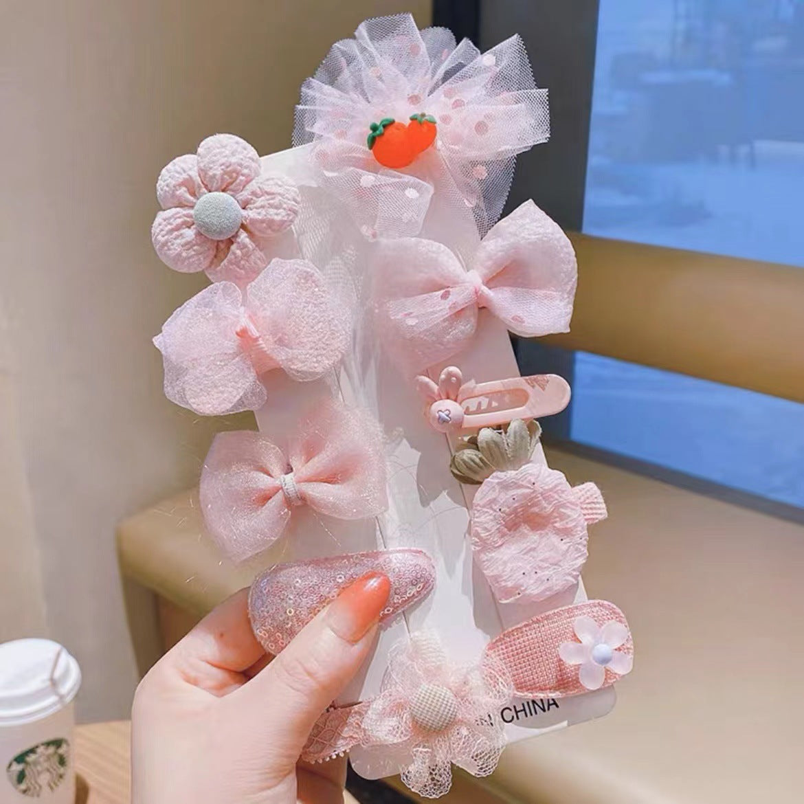 A children's hairpin stall set wholesale summer little girl hairpin cute girl broken hairpin headdress