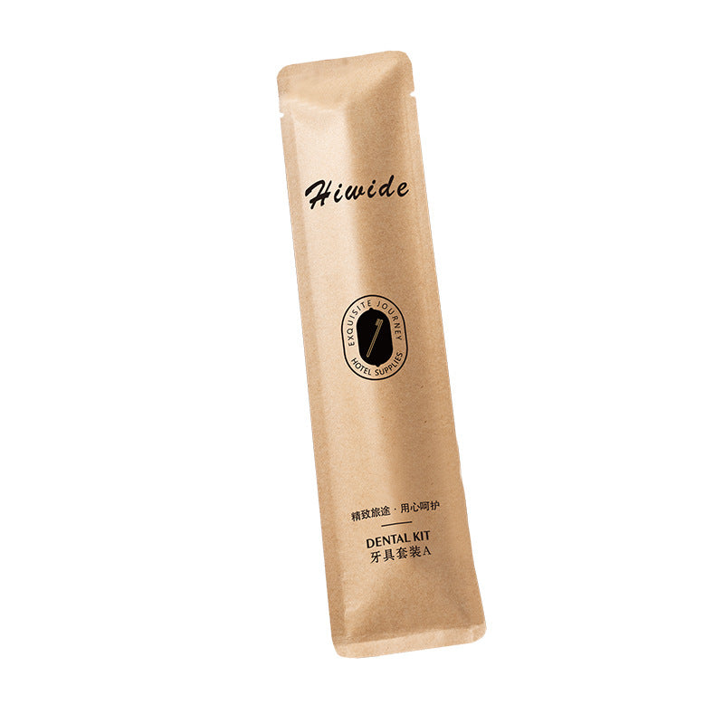 B & B disposable toothbrush with toothpaste waterproof kraft paper hotel hotel home hospitality toiletries set