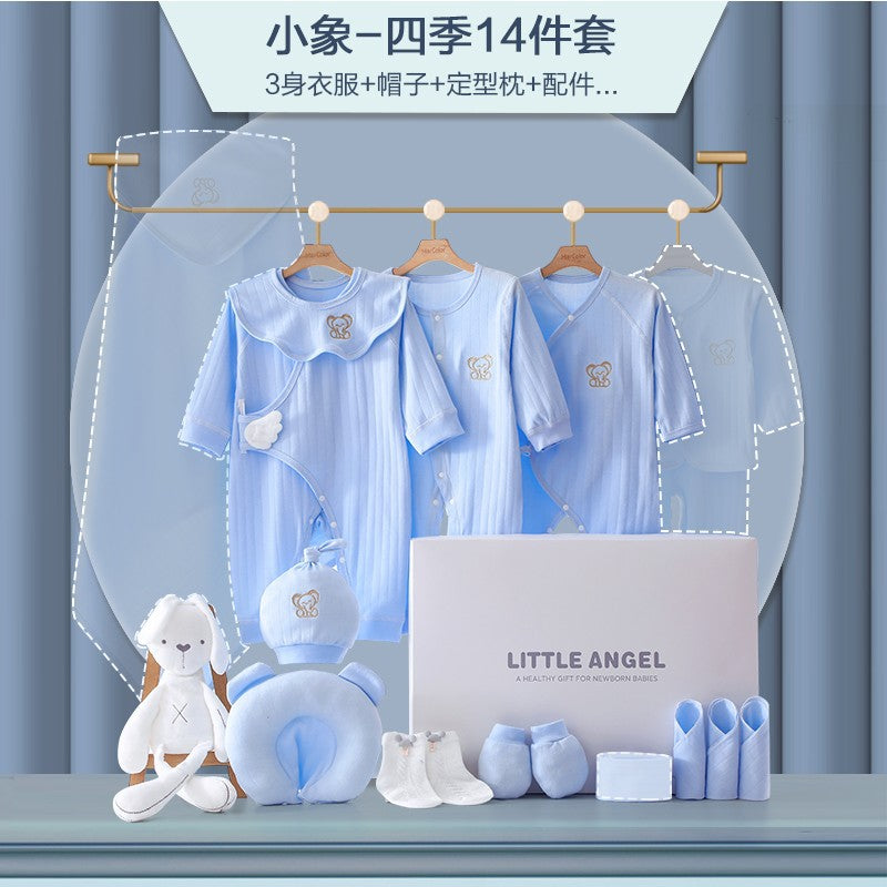 A15 Baby gift box, newborn clothes set, full moon summer pure cotton clothing, spring and autumn birth baby products wholesale - Mixbatch