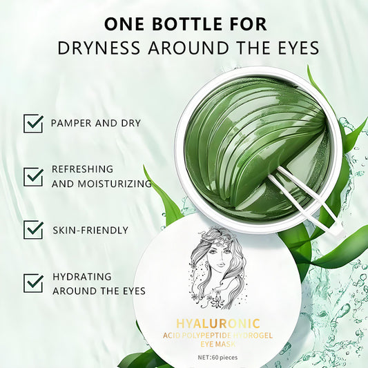 A dark circles, green eye mask, light moisturizing and moisturizing, brightening eye mask, eye cream, eye care, eye mask sticker.