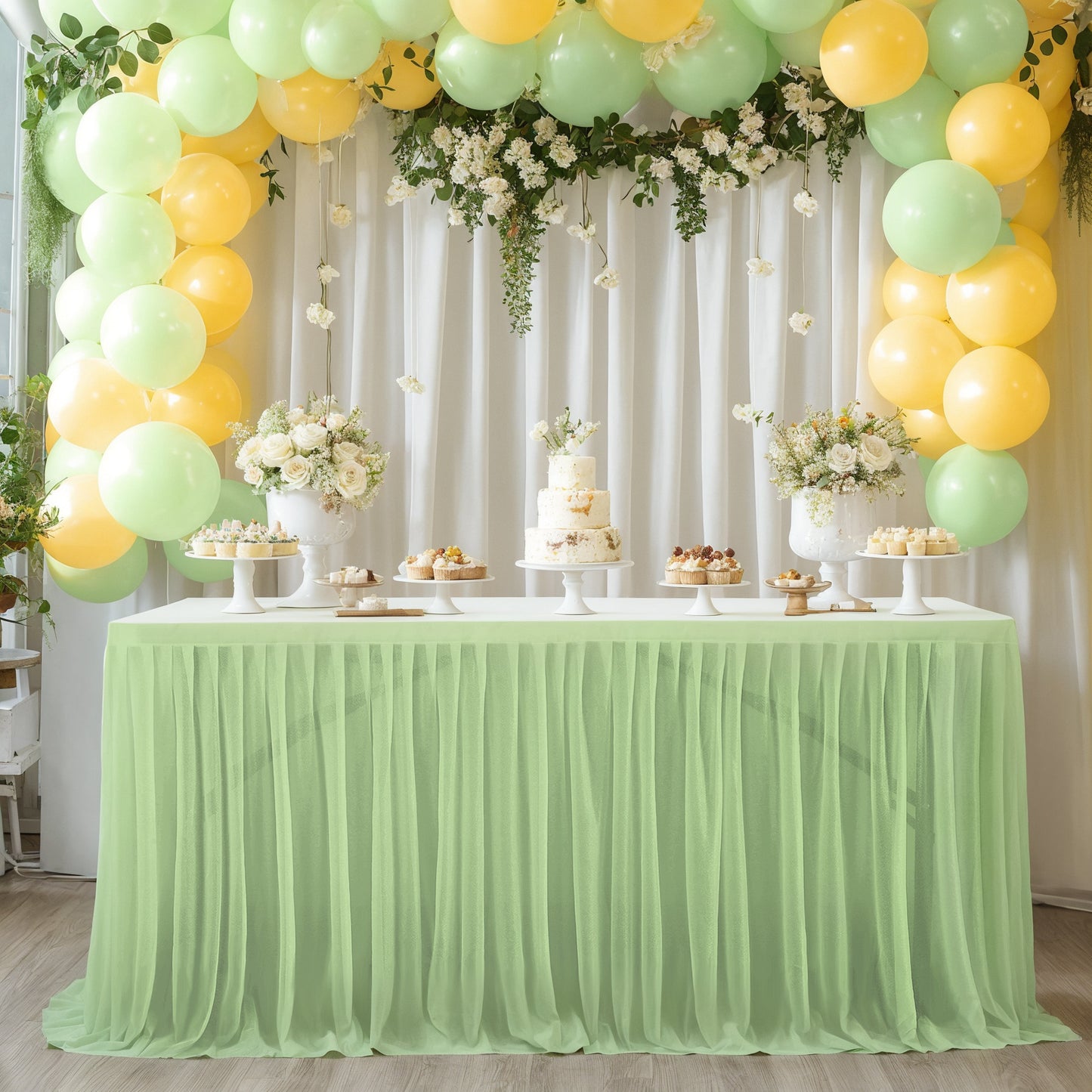A Table curtain table circumference