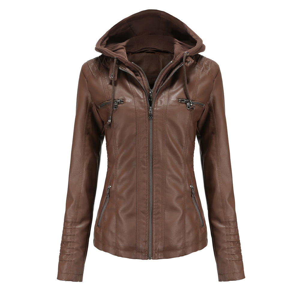 A Ladies PU Leather Jacket