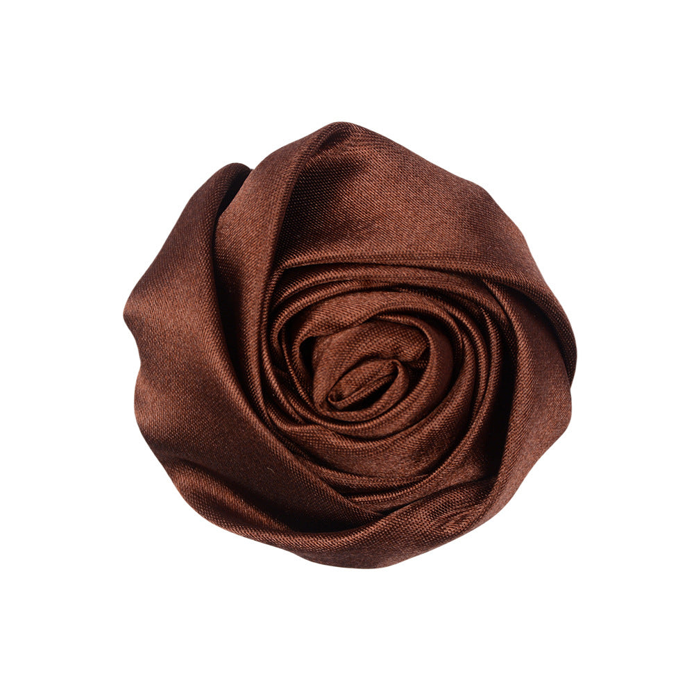 A 5.5cm satin silk cloth rose bud DIY hand bouquet corsage jewelry display case decorative jewelry flower head - Mixbatch