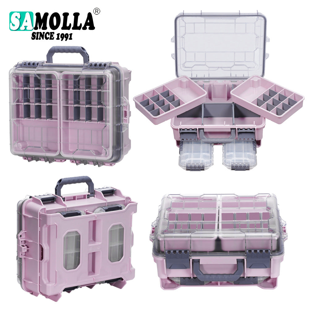 A Waterproof Fishing Toolbox – Double-layer, Large Storage for Lures & Accessories
