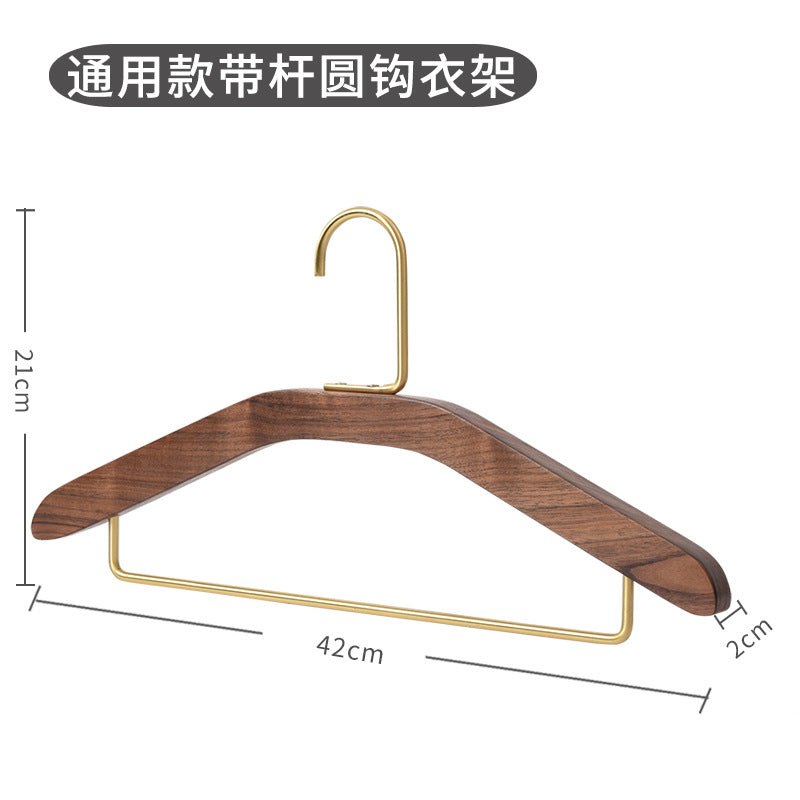 A black walnut solid wood hanger pants rack