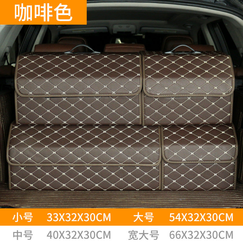 A trunk leather storage box