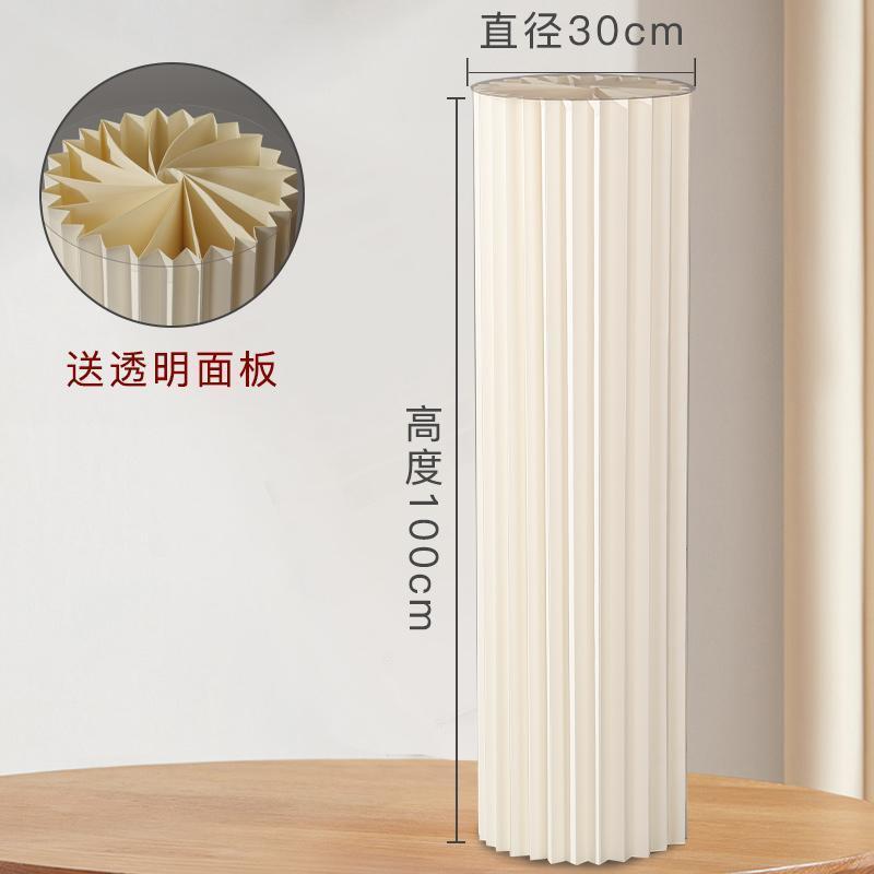 A Dessert Table Display Stand Wedding Folding Cylinder Paper Roman Column Folding Ornament Shopping Mall Window Birthday Party Arrangement