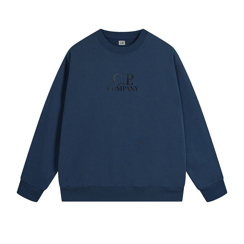A crew neck sweater
