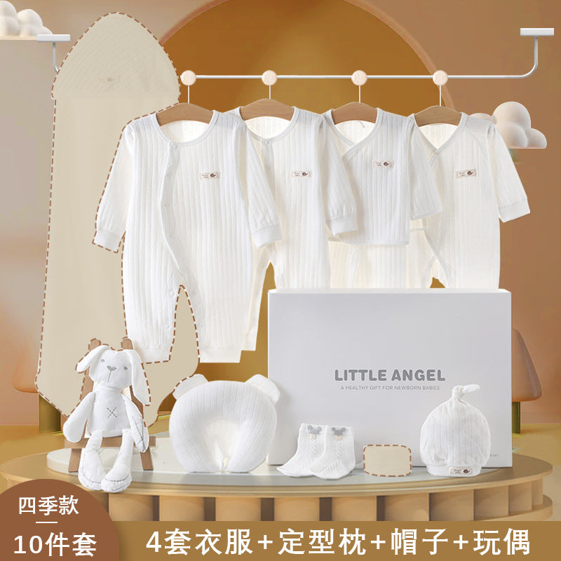 A2 Spring and Autumn Hot Sale New Baby Gift Box Breathable Soft Thin Newborn Baby Clothes onesie Romper Set - Mixbatch