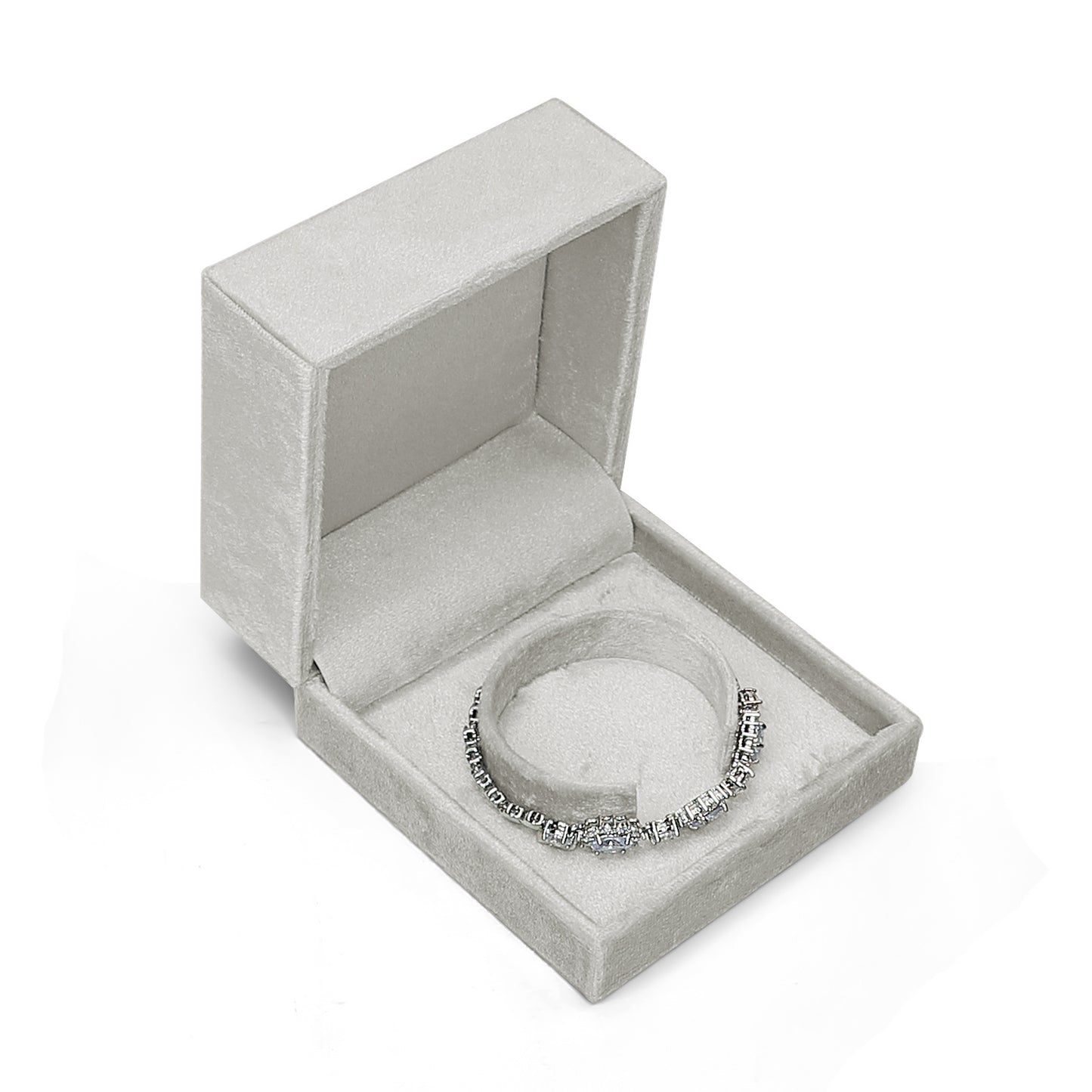 A velvet jewelry box custom LOGO