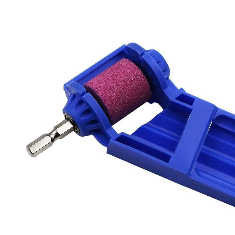 A portable drill sharpener