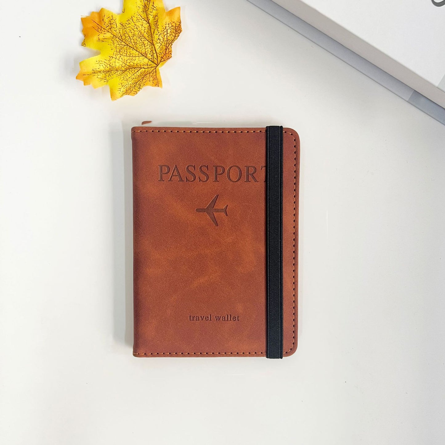 A PU Leather Card Bag Passport Clip RFID Passport Bag Travelwallet Multifunctional ID Bag Wholesale