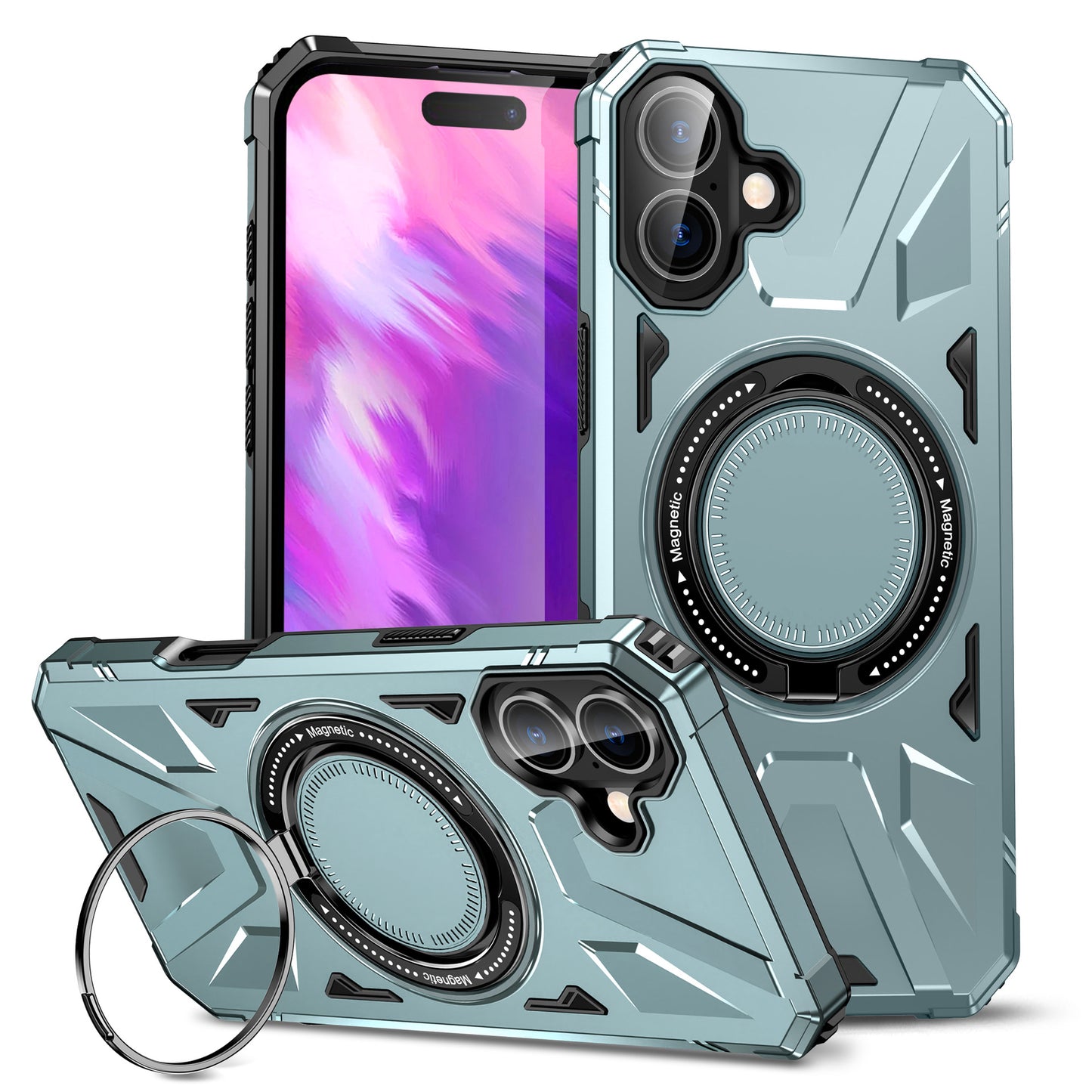 A Magnetic Ring Holder Phone Case