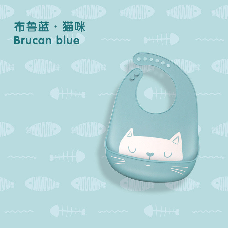 Baby silicone bibs, baby eating bibs, waterproof rice pockets,saliva napkins 0.08kg - Mixbatch