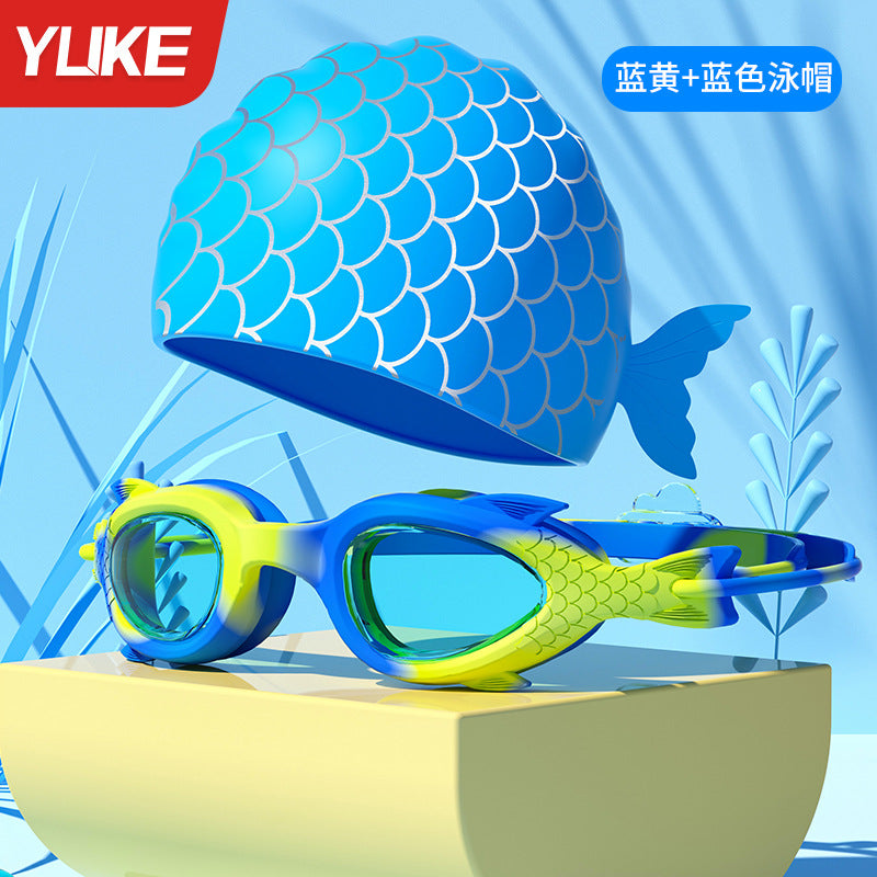 A children's swimming goggles anti-fog boys and girls small frame goggles swimming training diving swimming high definition waterproof professional equipment - Mixbatch