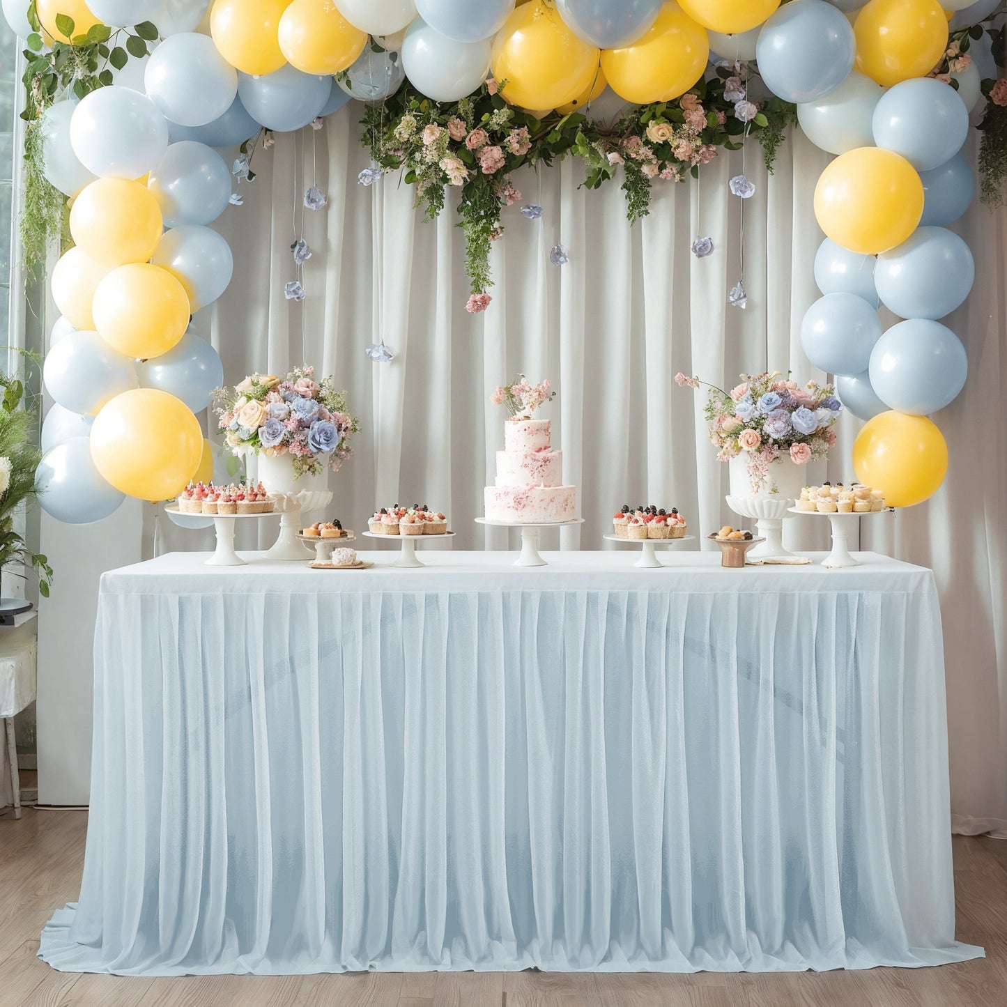 A Table curtain table circumference