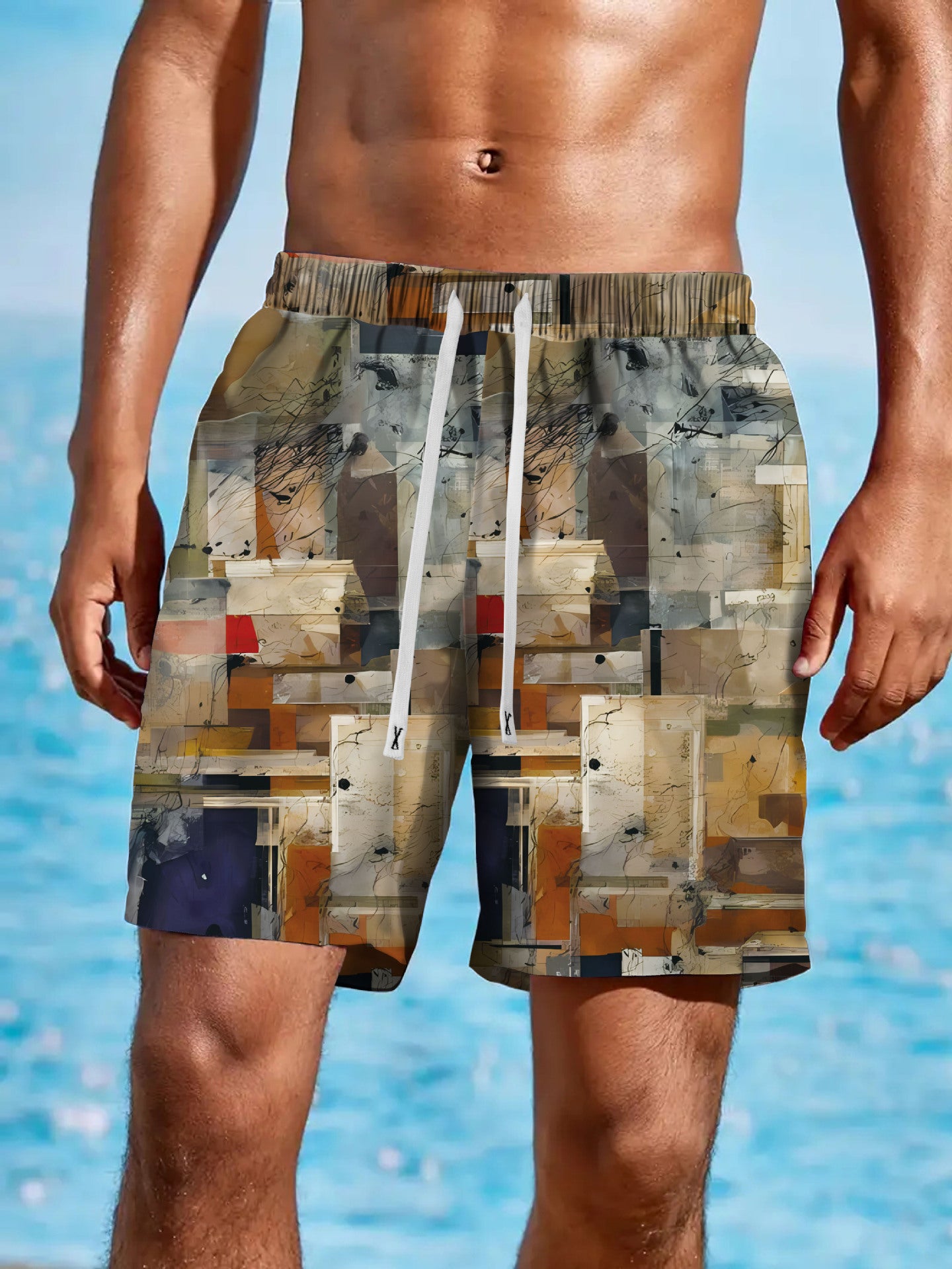 A men's loose beach pants
