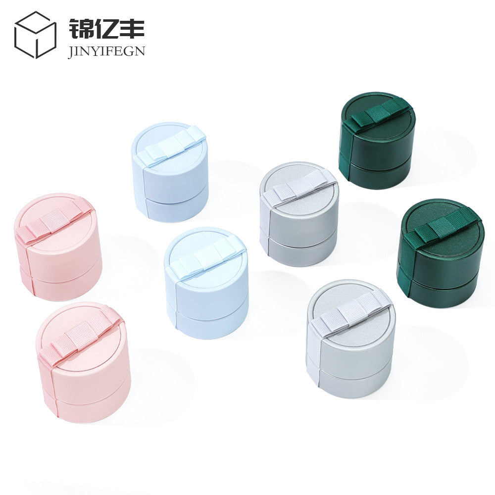 A Round Ribbon Bow Jewelry Box