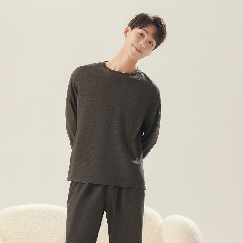 A men's and women's same pajama set