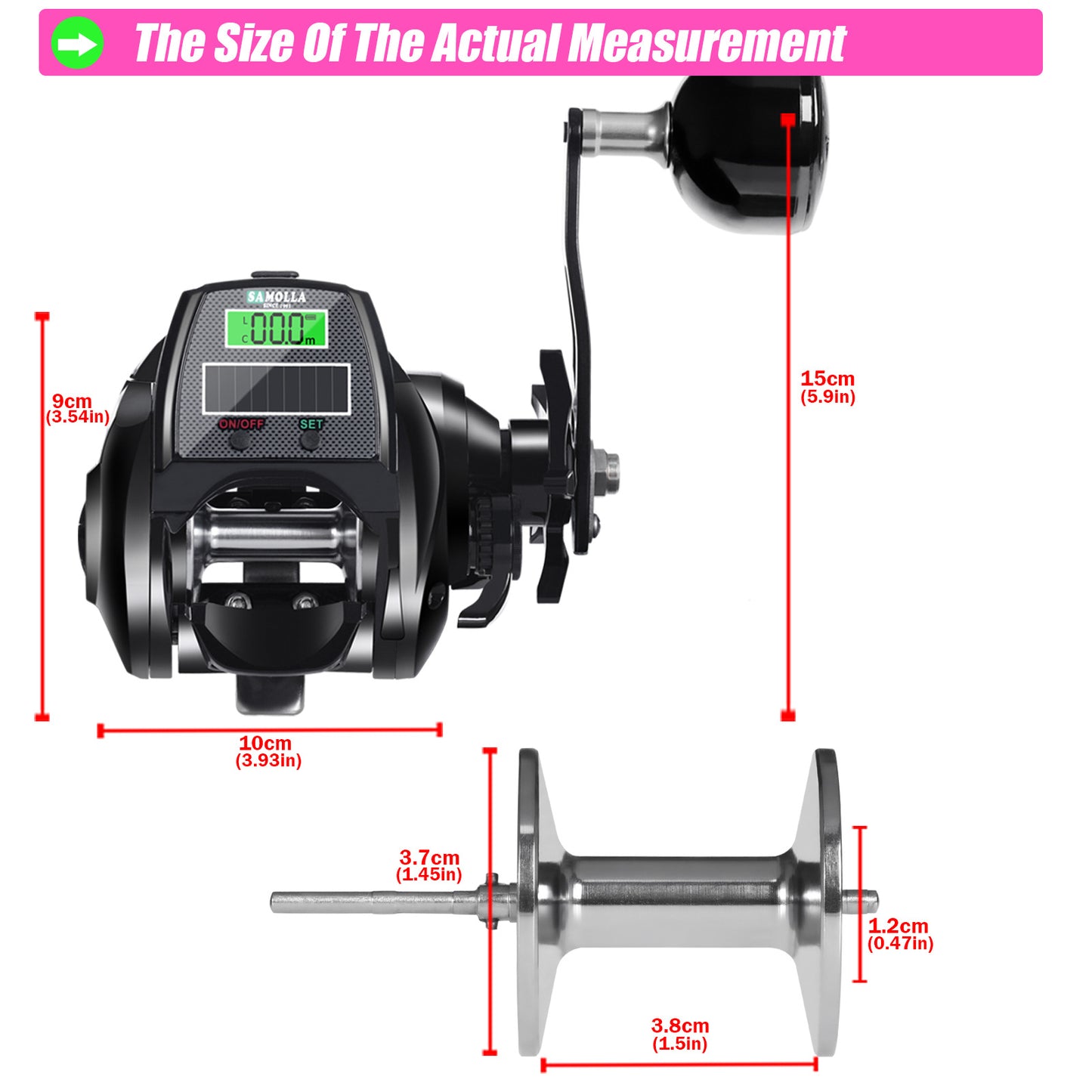 A XL Wide-body Digital Display Reel – Durable & Smooth