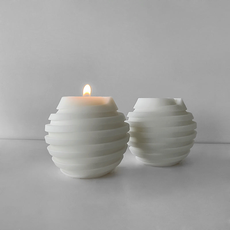 A threaded ball silicone mold