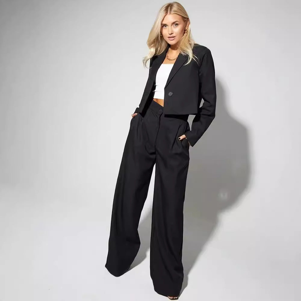 A new autumn fashion casual short small suit slim pants women's suit