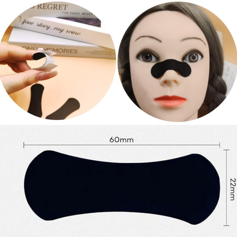 Non-woven fabric nasal strip for physical relief of nasal congestion.