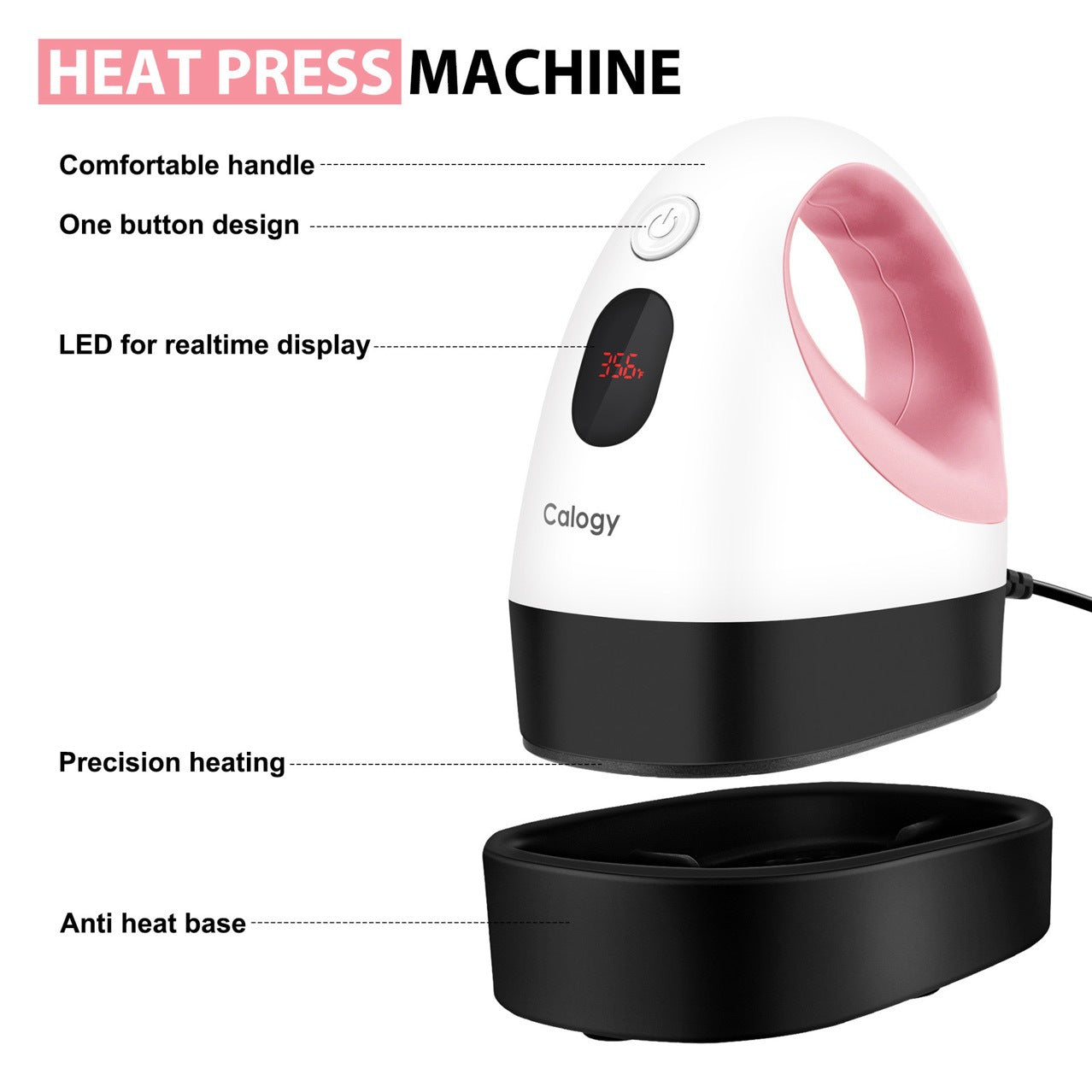 A with LED mini hot press, heat transfer machine, heat transfer machine, 3-speed 180 ° fast rise cross-border hot sale