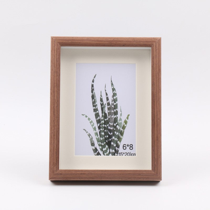 A creative wooden three-dimensional hollow photo frame, plant specimens mounted picture frame, children's oil painting wall picture frame