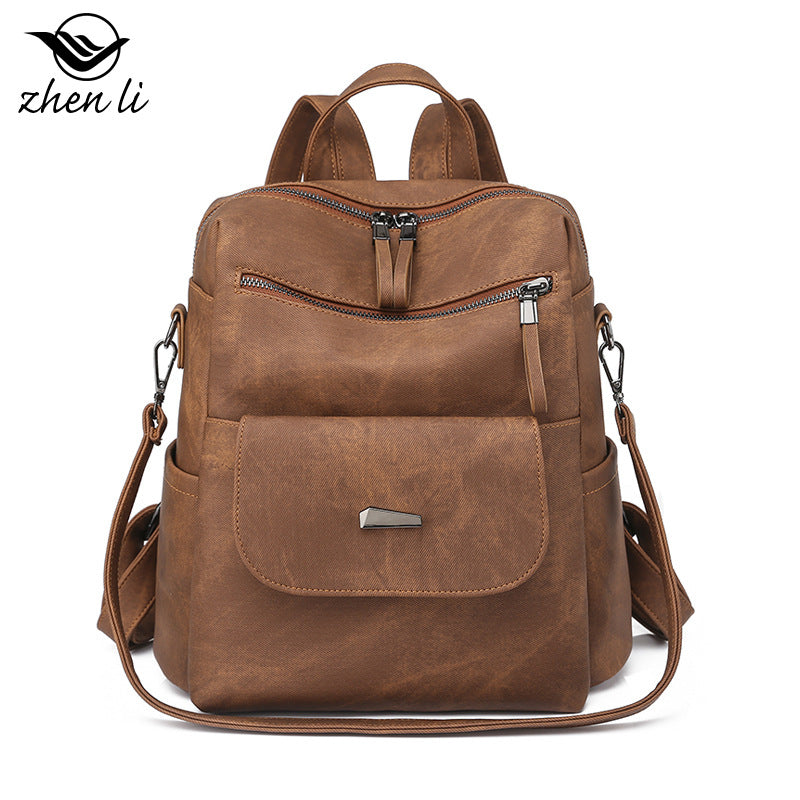A bag large capacity cross-border women's backpack, backpack women's bags, retro backpack women's bags