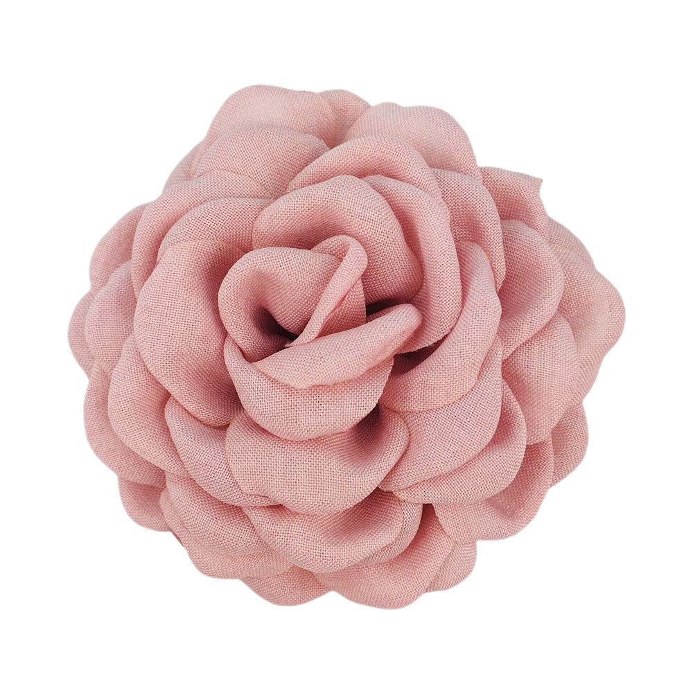 A Caro9cm Internet celebrity with the same baked edge hair grab flower 12cm Lolis burnt edge flower with brooch hairpin pin - Mixbatch