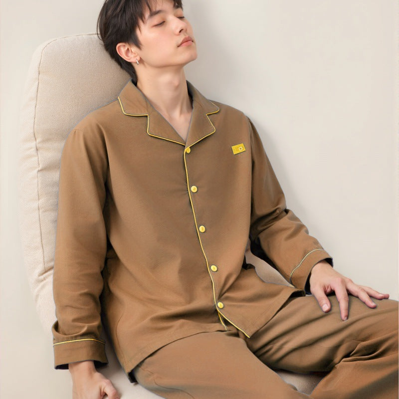 A men's pure cotton pajama set